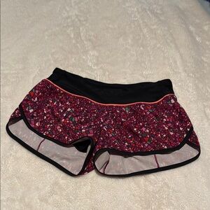 Pink and Black Athletic Shorts with Lightweight Breathable Fabric